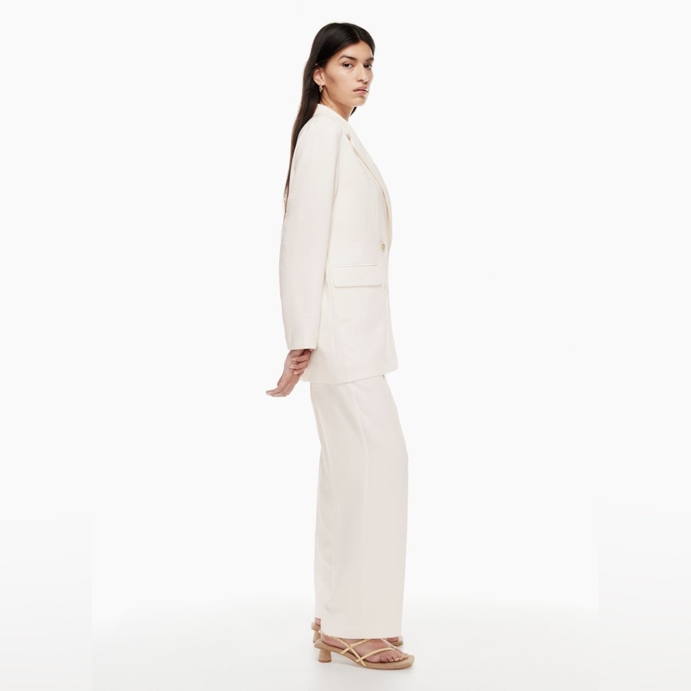Aritzia Wilfred Cherrelle Light Birch new Formal Wedding Oversized Blazer Size L - Picture 4 of 15